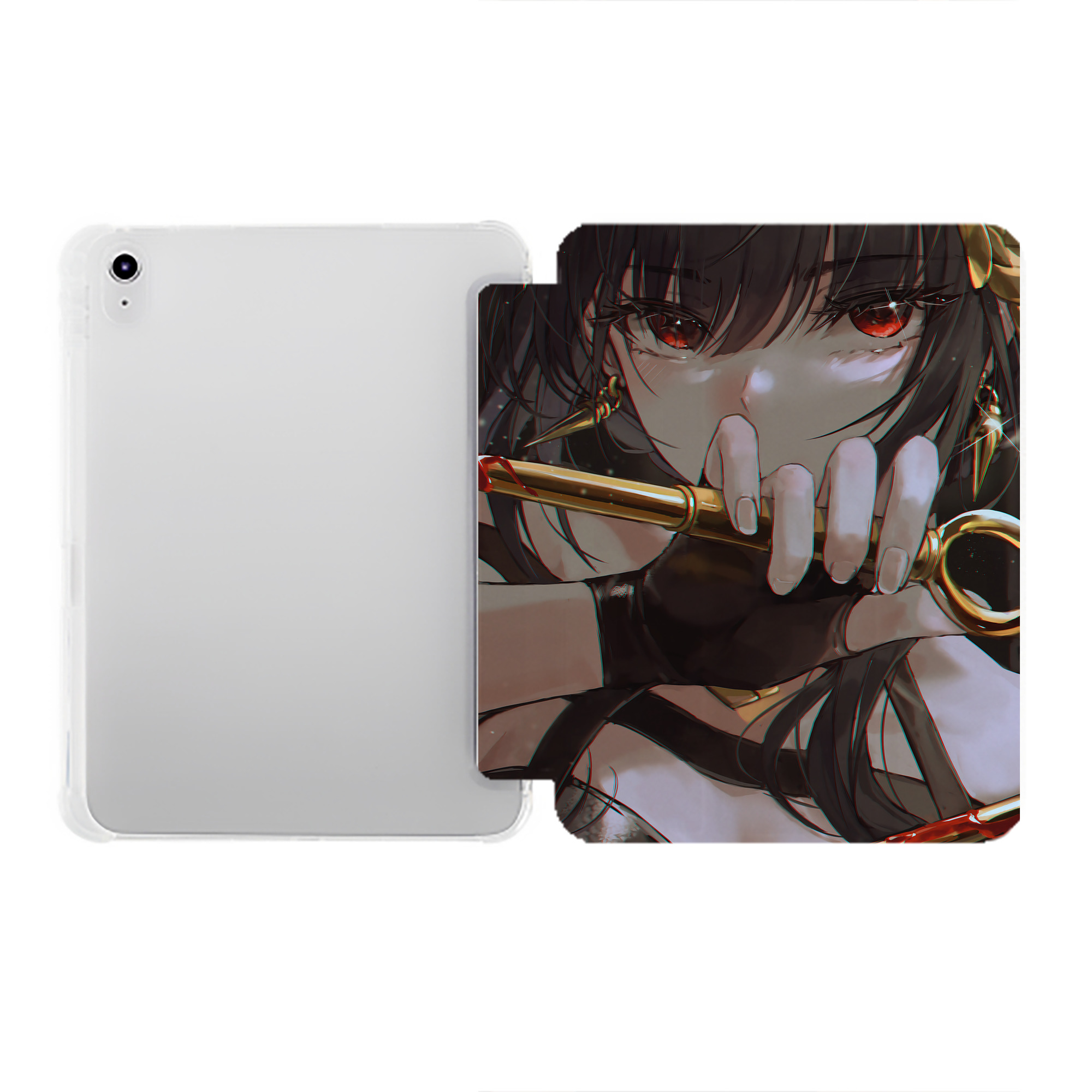 （画像用） SPY×FAMILY间谍家家酒 IPad ケース ペン収納付き 三つ折りスタンド PUレザー×シリコン 対応機種9.5/10.5/10.9インチ